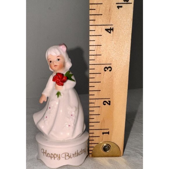 Happy Birthday august Girl Figurine By George Good Corp 1986 - Picture 4 of 5